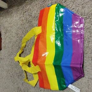 Rainbow ikea tote